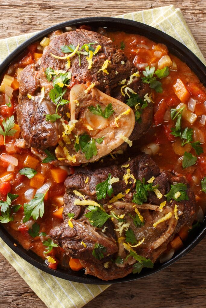 Italian Osso Buco Veal Steak with Vegetables
