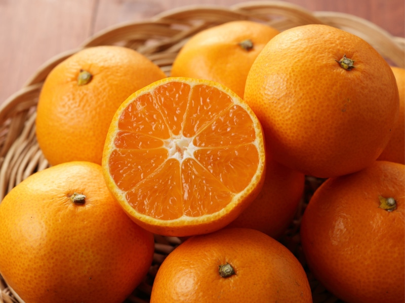 Mandarin Oranges in a Woven Basket