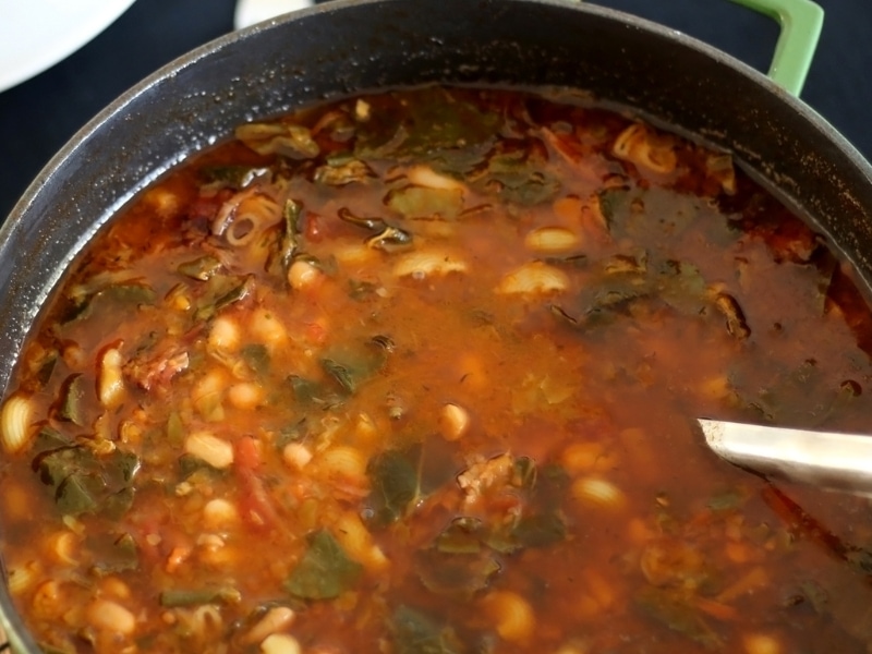 Maneštra Croatian Soup in a Pot