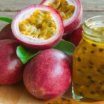 Passion Fruit in a Glass Jar with Fresh Fruits