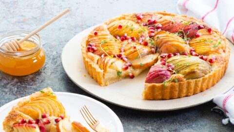 Savory Homemade Apple Tart with Honey