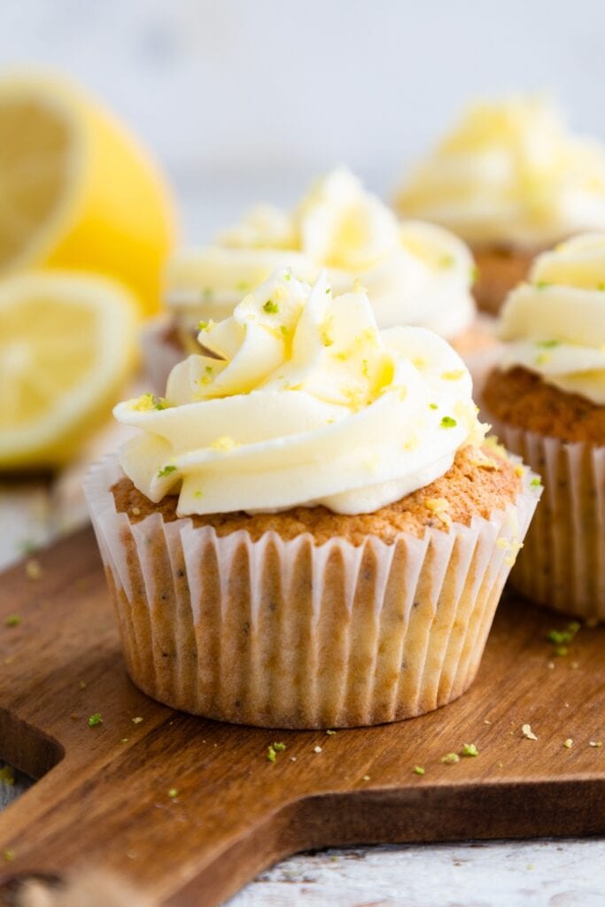 Sweet Homemade Vegan Lemon Cupcake