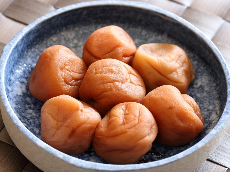 Ume/Umeboshi Fruit in a Japanese Saucer