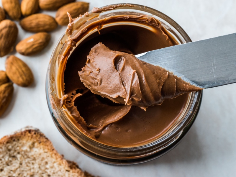 Almond Butter Scooped With a Bread Knife