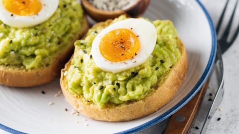 Appetizing Toasted Bread with Avocado and Egg