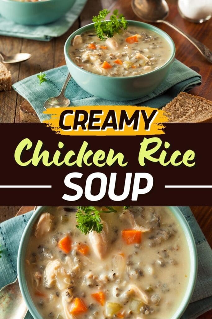 Best Creamy Chicken Rice Soup Recipe - Insanely Good