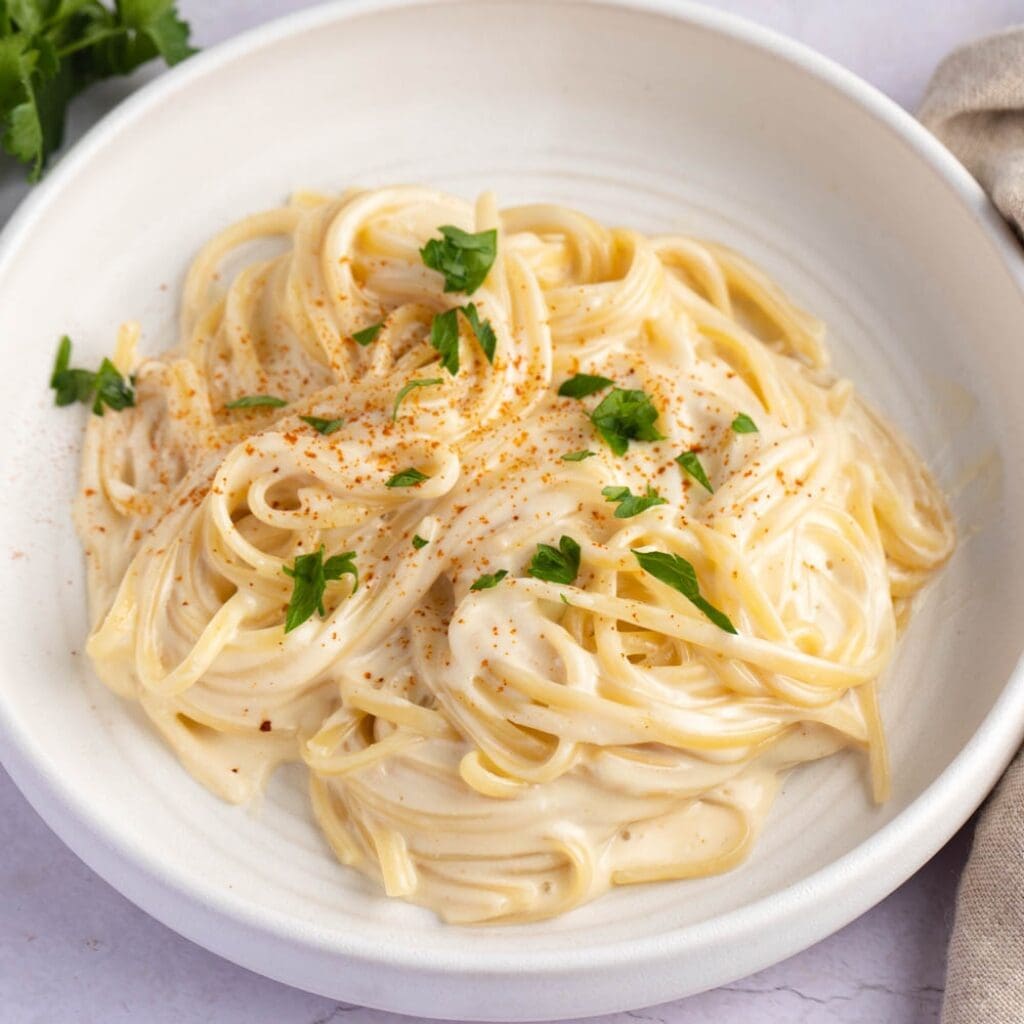 Creamy Homemade Noodles Romanoff with Herbs