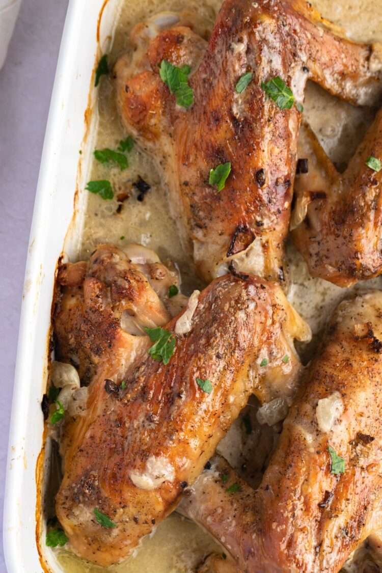 Easy Baked Turkey Wings Recipe Insanely Good