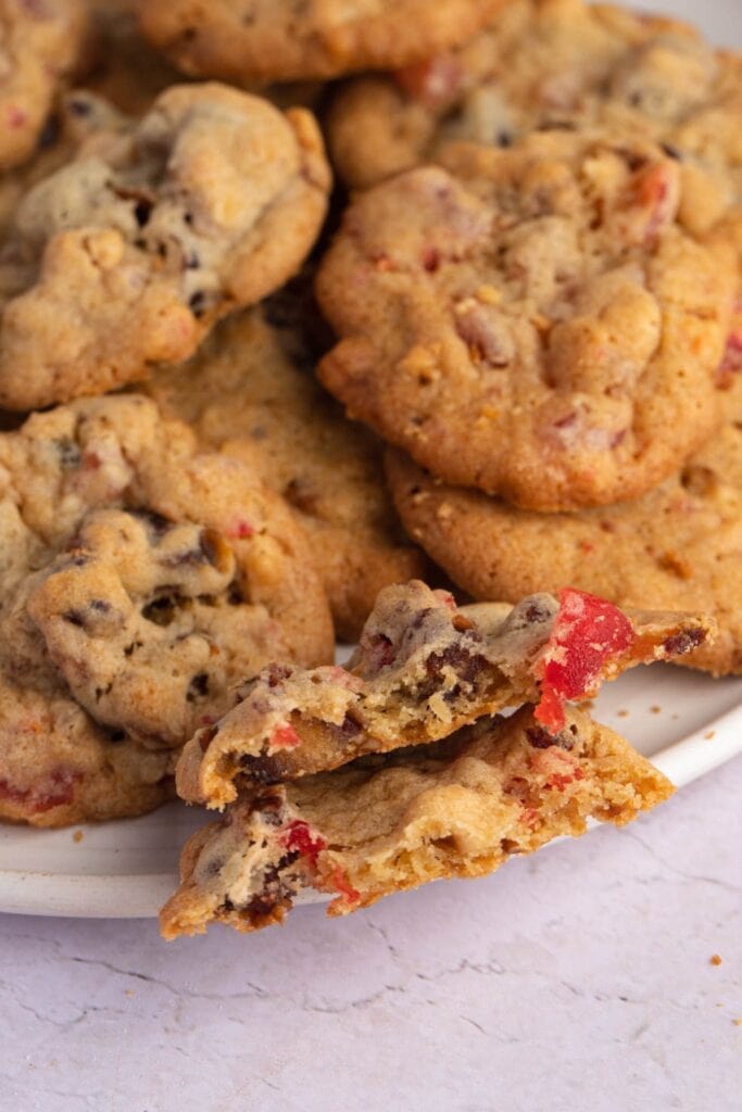 Fruitcake Cookies with Cherry, Pineapple and Nuts