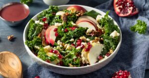Healthy Pomegranate Apple Salad with Kale