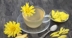 Homemade Chrysanthemum in a Cup