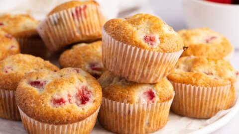 Homemade Sweet and Fluffy Strawberry Banana Muffins