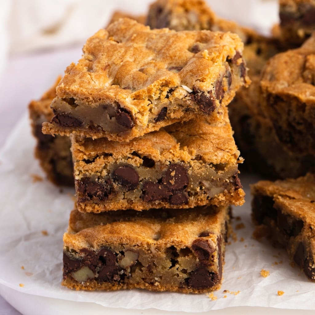 Homemade Cookie Bars with Chocolate Chips
