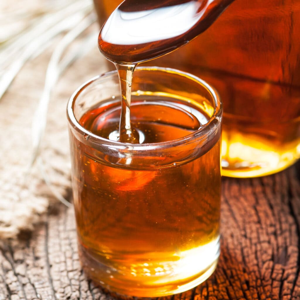 Maple Syrup in a Clear Glass 