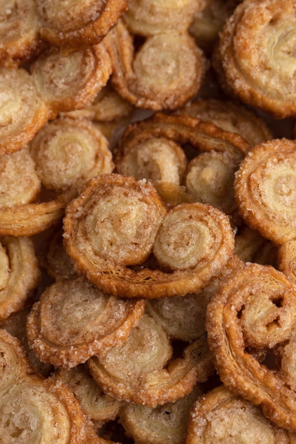 Palmier Cookies with Sugar and Cinnamon
