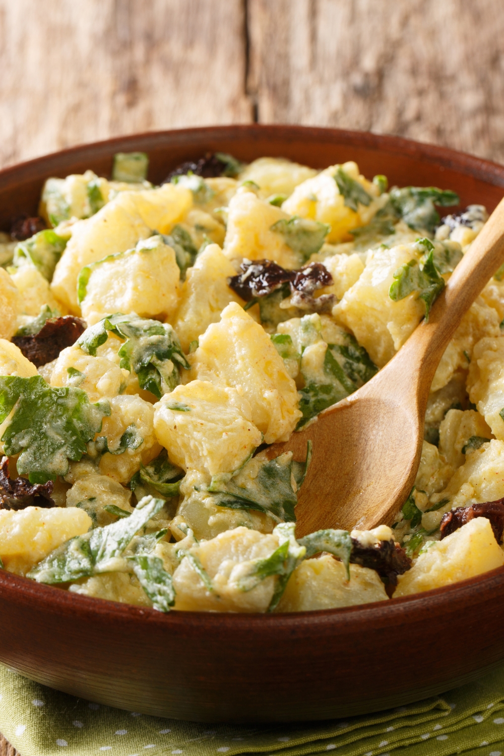 Potato Salad with Herbs, Spices and Dried Olives