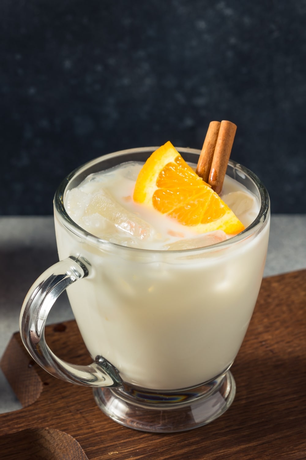Refreshing Milk and Honey Cocktail with Orange and Cinnamon