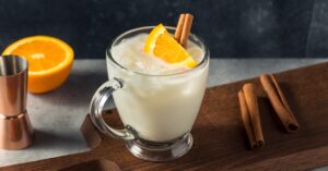 Refreshing Milk and Honey Cocktail with Orange and Cinnamon