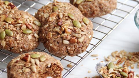 Sweet Homemade Almond Butter Cookies with Granola