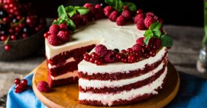 Sweet Homemade Raspberry Velvet Cake