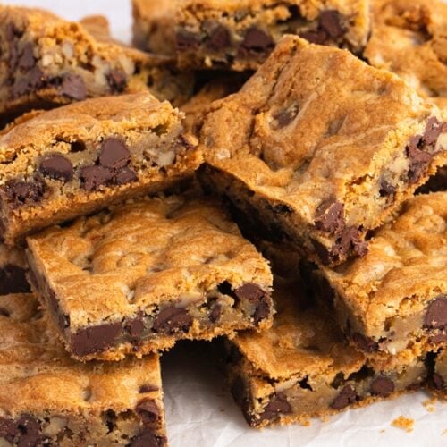 Chocolate Chip Cream Cheese Bars - Yummy Addiction