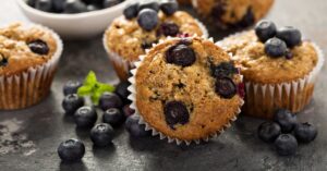 Sweet and Fluffy Vegan Blueberry Strawberry Muffins