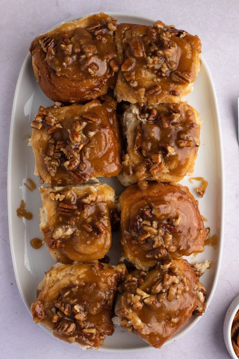 Caramel Pecan Cinnamon Rolls (Easy Recipe) - Insanely Good