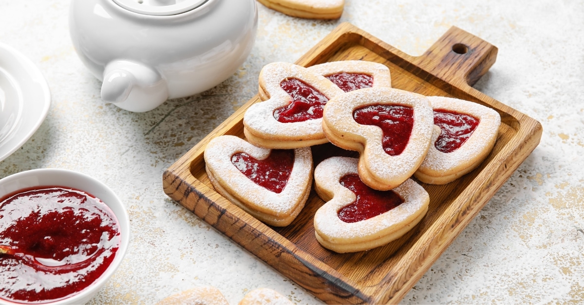 Sweet Heart-Shaped Thumbprint Cookies