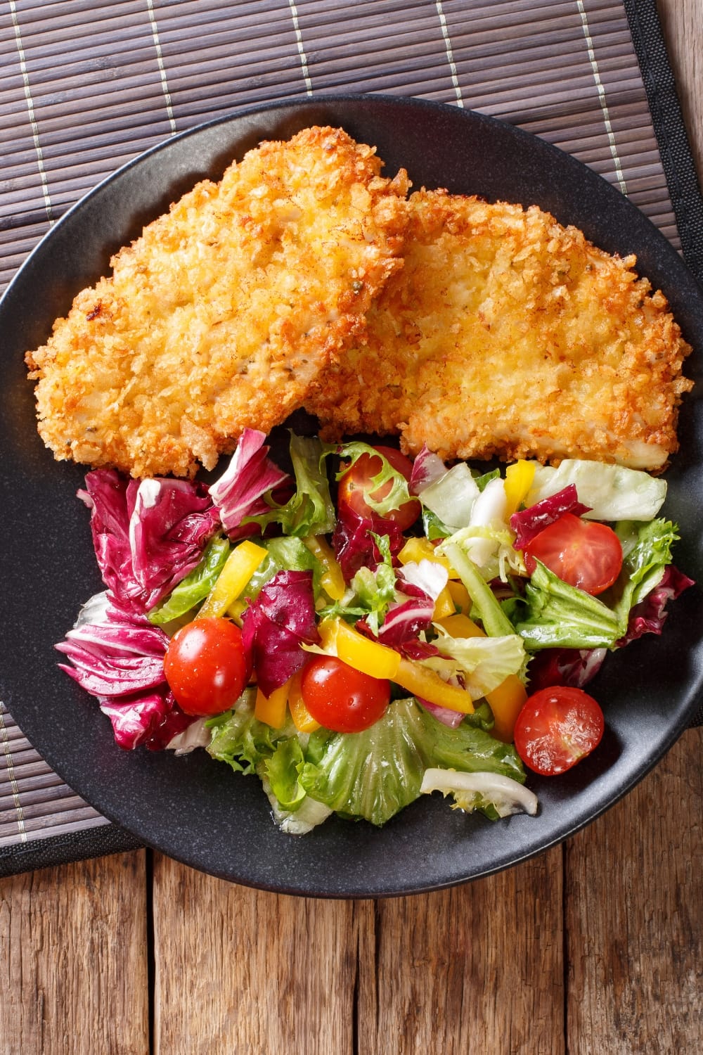 Turkey Fillet with Breadcrumbs and Vegetables