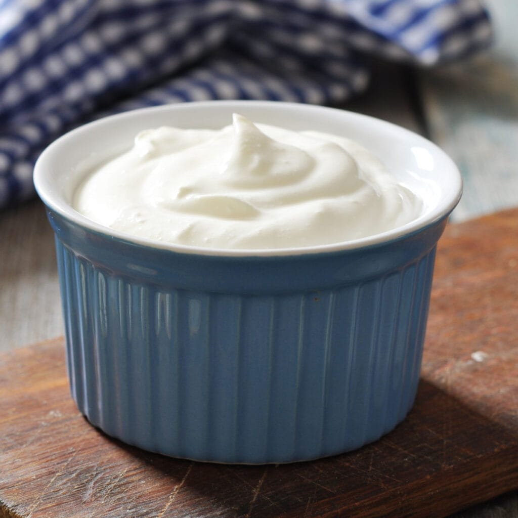 Yogurt in a Ceramic Bowl