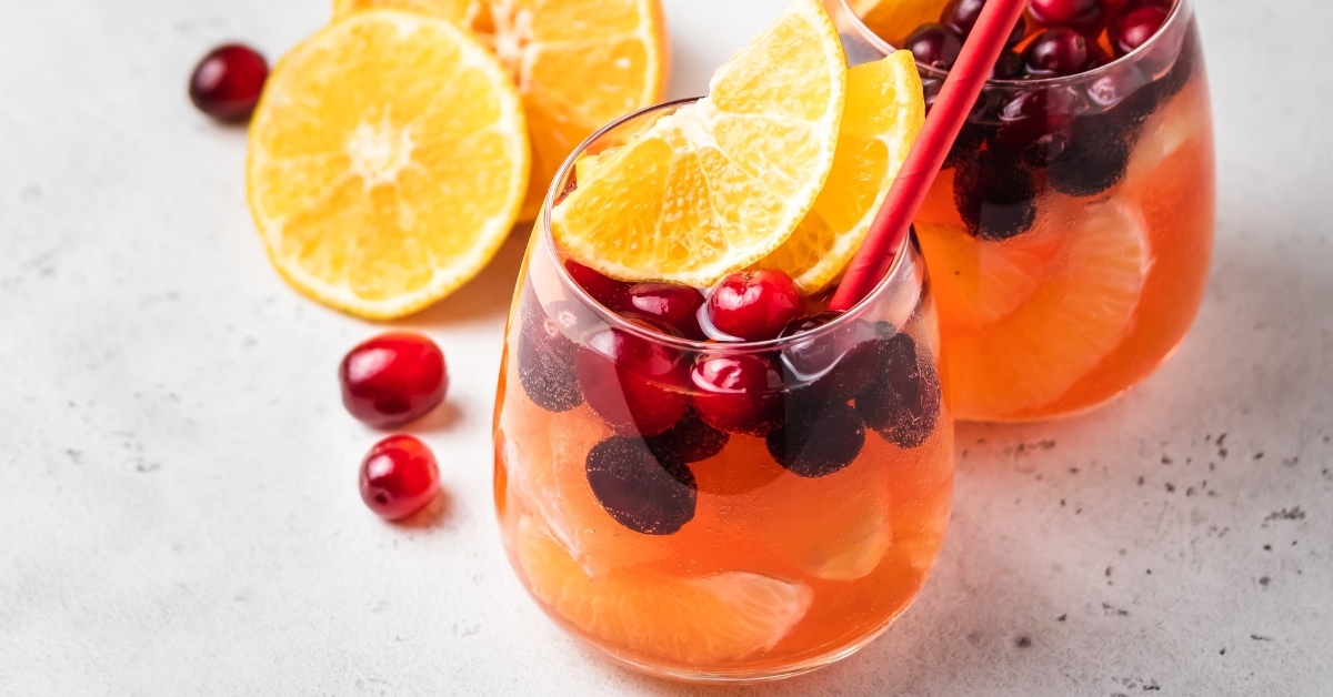 Boozy Homemade Cranberry and Orange Punch