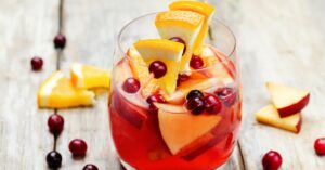 Boozy Refreshing Apple Sangria with Cranberries