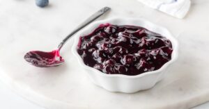 Bowl of Blueberry Sauce