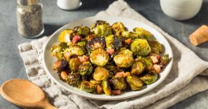 Healthy Baked Brussel Sprouts with Pancetta