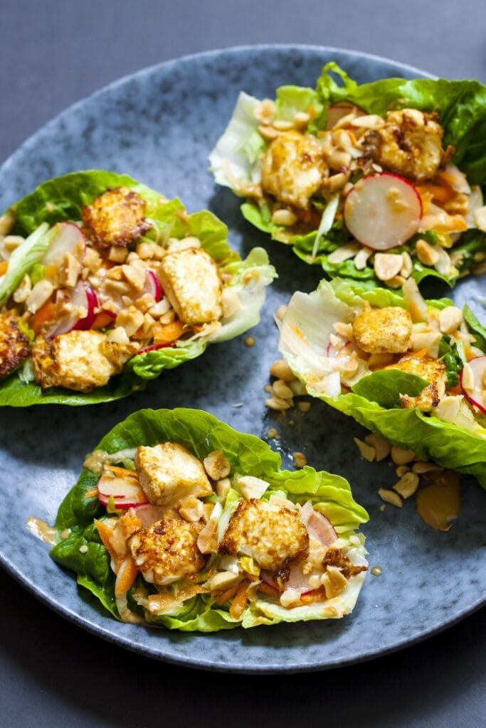Healthy Lettuce Wraps with Tofu