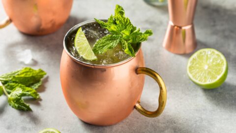 Homemade Boozy Refreshing Irish Mule with Lime