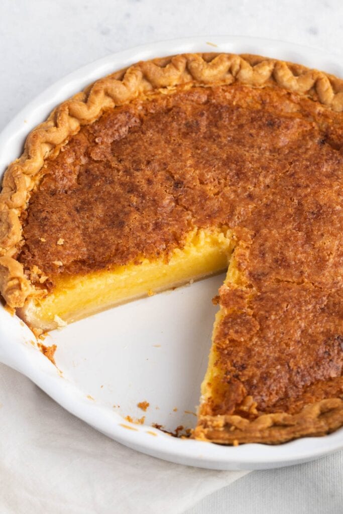 Homemade Chess Pie with Cornmeal and Buttermilk - Classic Chess Pie Recipe