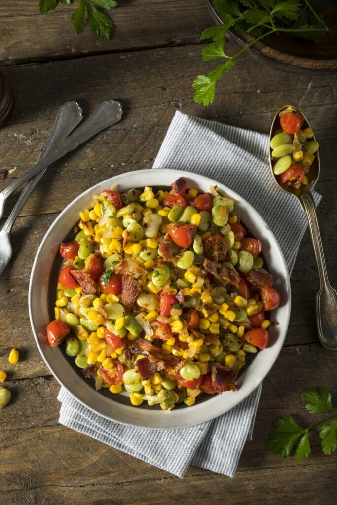 Homemade Succotash with Beans and Corn