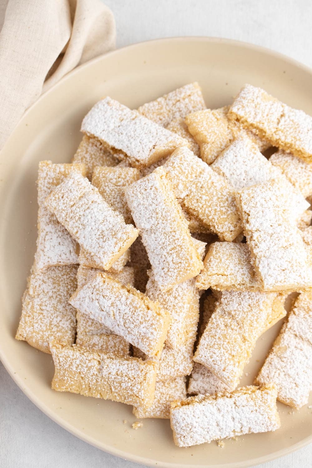Bunch of Slices of Swedish Butter Cookies Coated With Confectioner Sugar