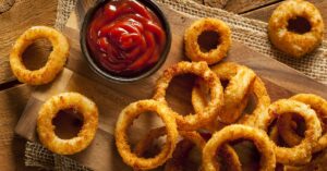 Homemade Fried Onions with Ketchup