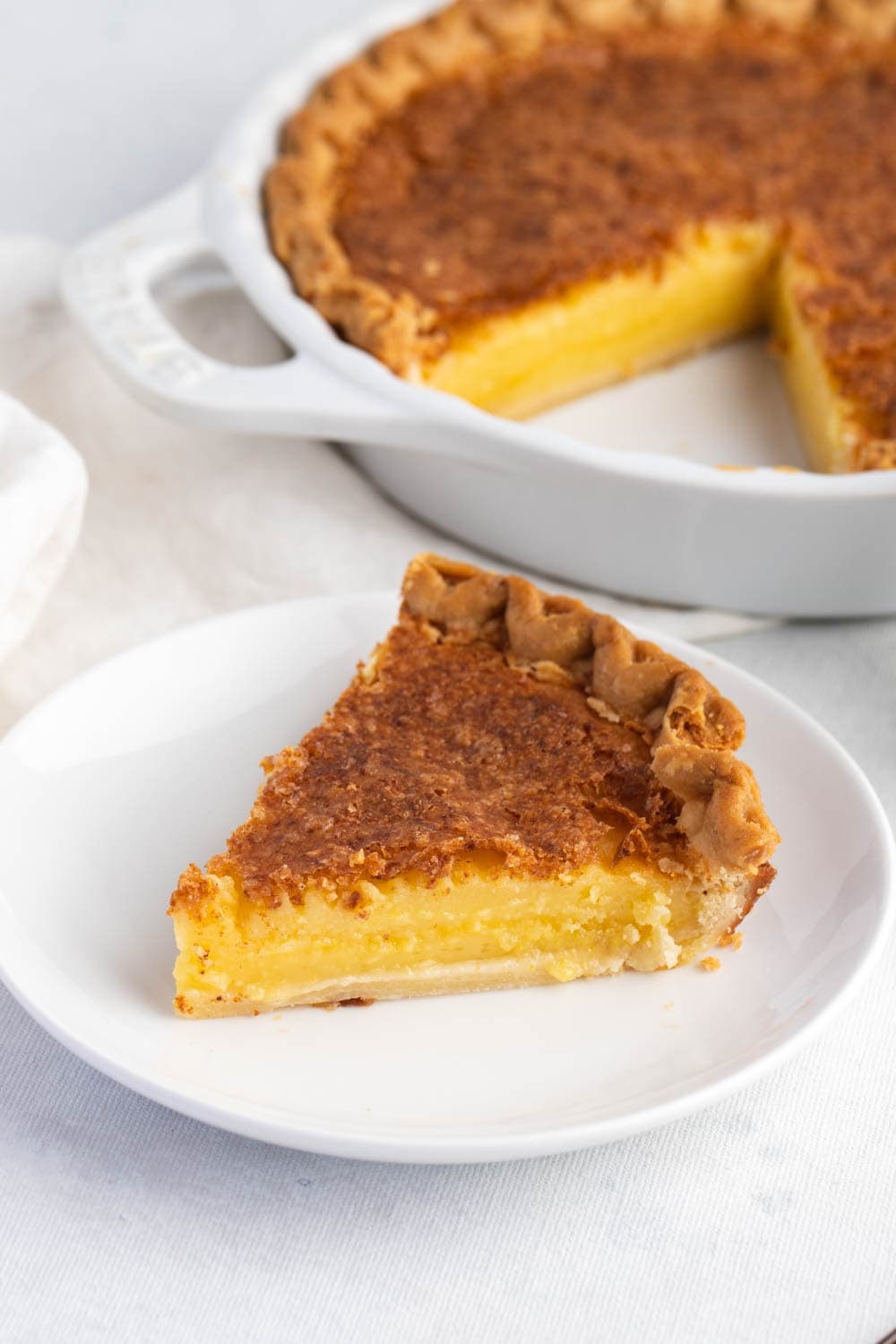 Slice of Sweet and Creamy Chess Pie