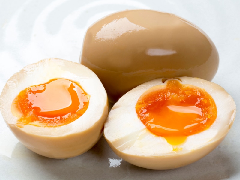 Soft-Boiled Egg Cut in Half 