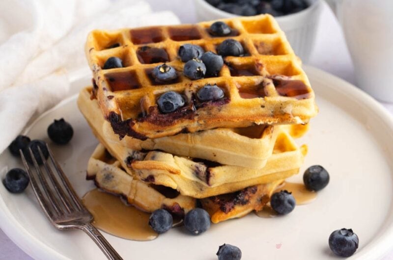 Blueberry Waffles (Best Recipe From Scratch)