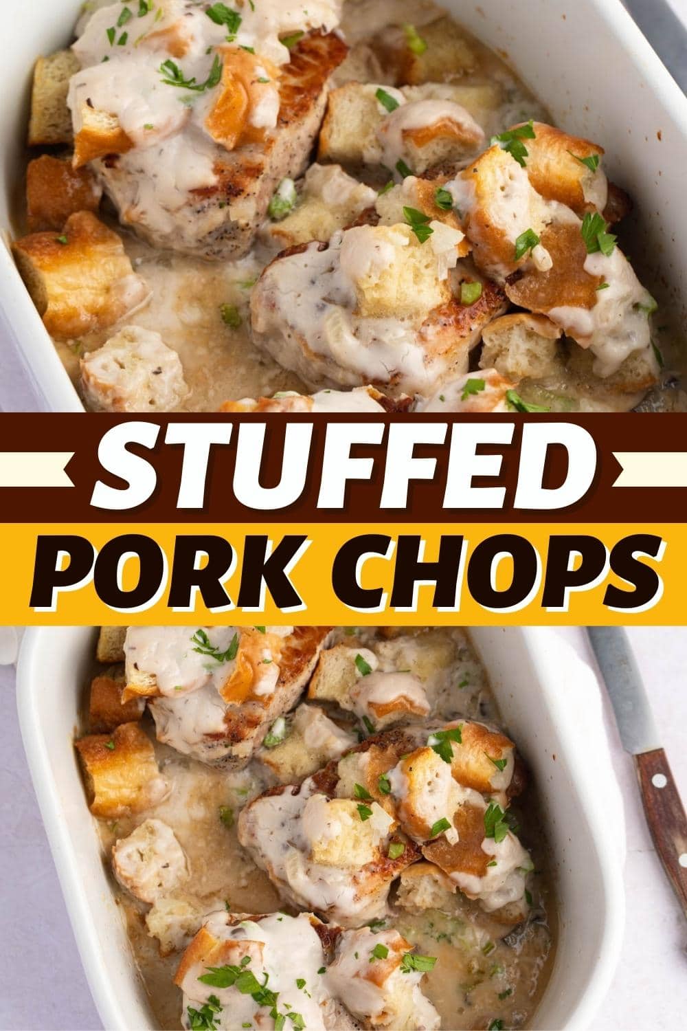 Stuffed Pork Chops (Easy Recipe) - Insanely Good
