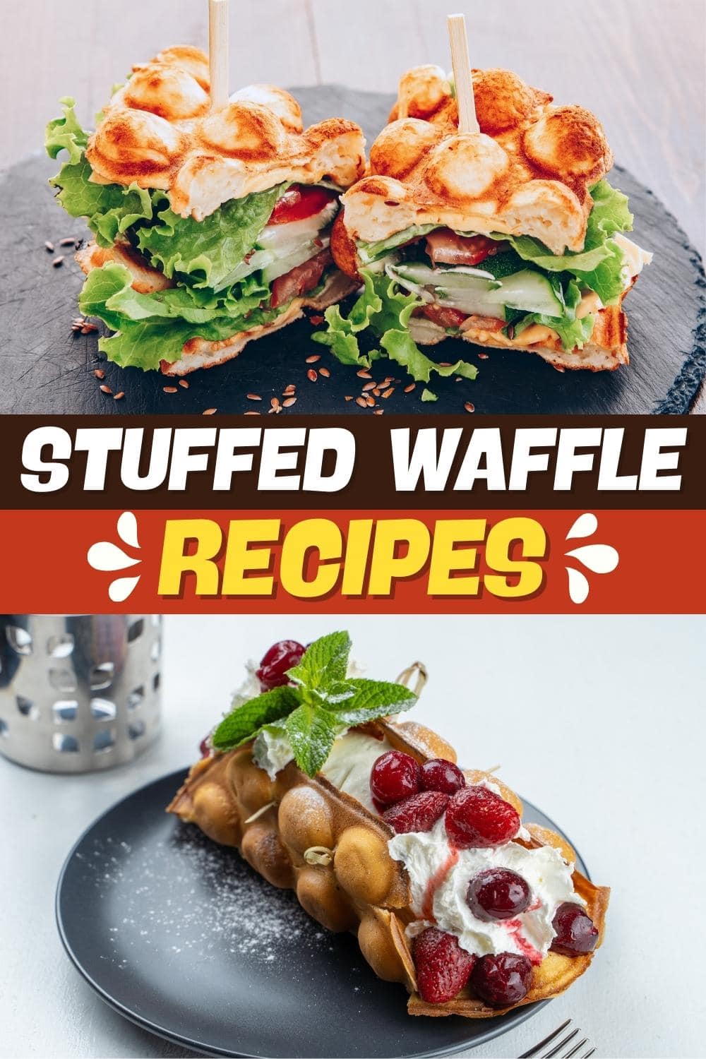 Sausage, Egg, and Cheese Stuffed Waffle - Stuffed Waffle Makers