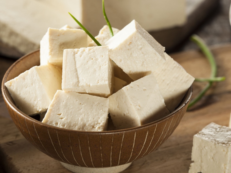 A Bowl of Sliced Tofu