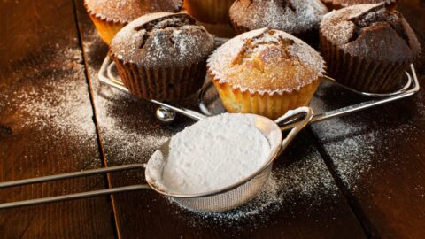 Vanilla and Chocolate Muffins with Caster Sugar