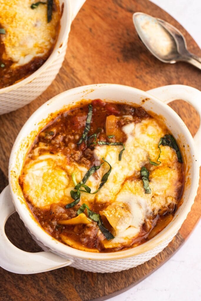 Warm Homemade Crockpot Lasagna Soup