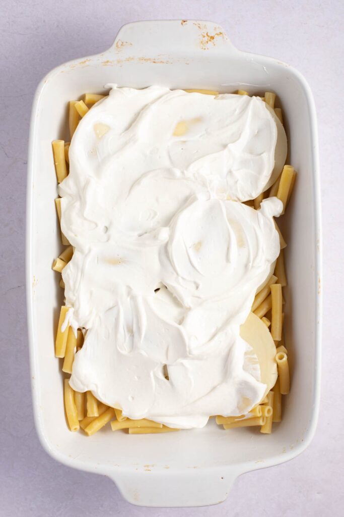 Baked Ziti Pasta Spread with Cream