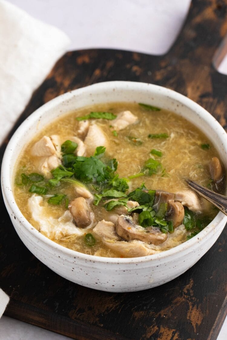 Hot and Sour Chicken Soup (Easy Recipe) - Insanely Good